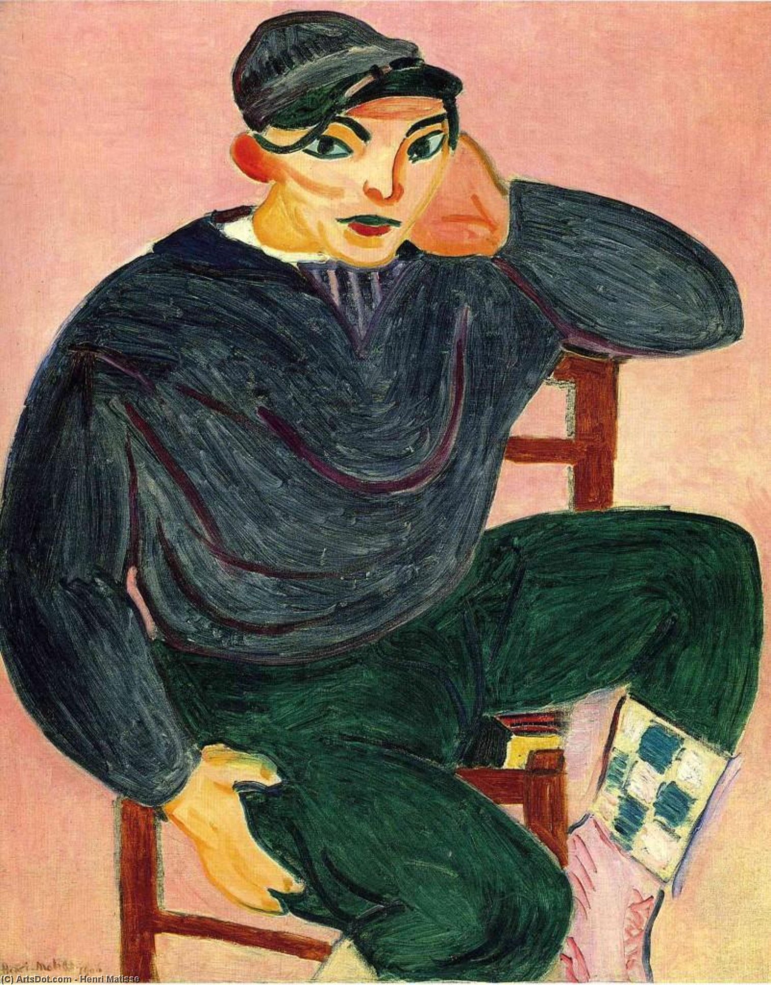Wikoo.org - موسوعة الفنون الجميلة - اللوحة، العمل الفني Henri Matisse - The Young Sailor II