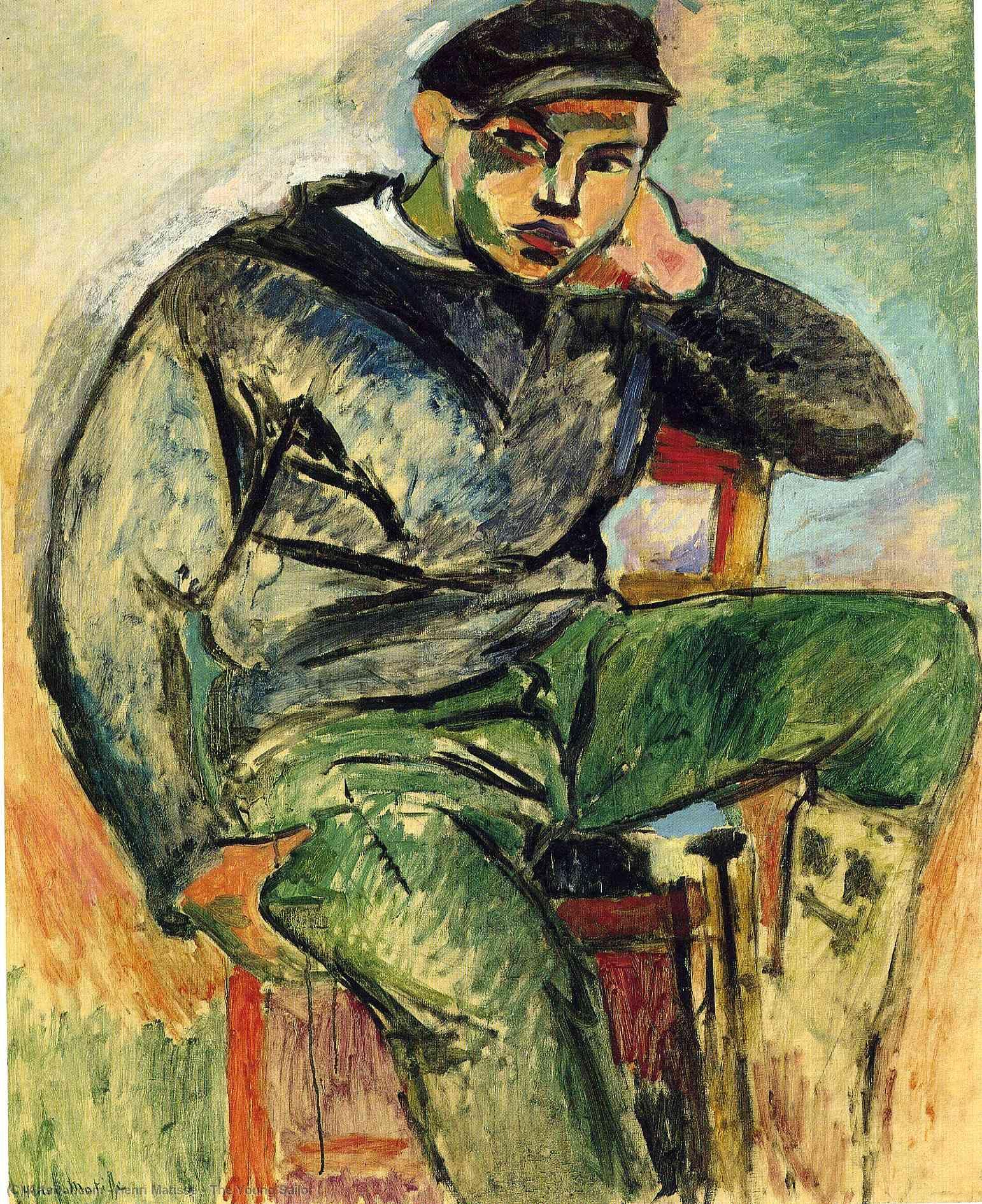 Wikoo.org - موسوعة الفنون الجميلة - اللوحة، العمل الفني Henri Matisse - The Young Sailor I