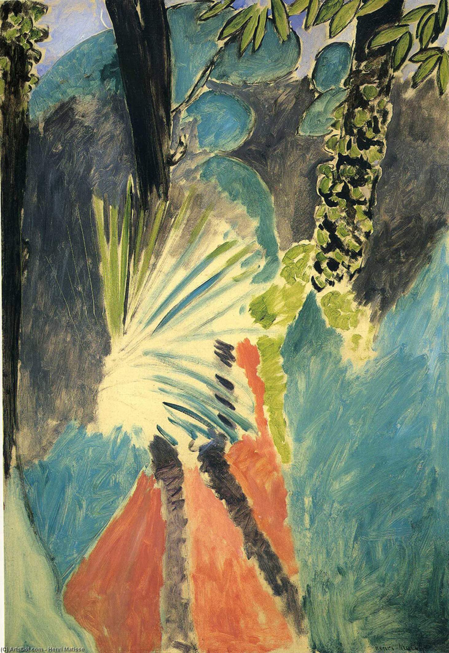 Wikoo.org - موسوعة الفنون الجميلة - اللوحة، العمل الفني Henri Matisse - The Palm