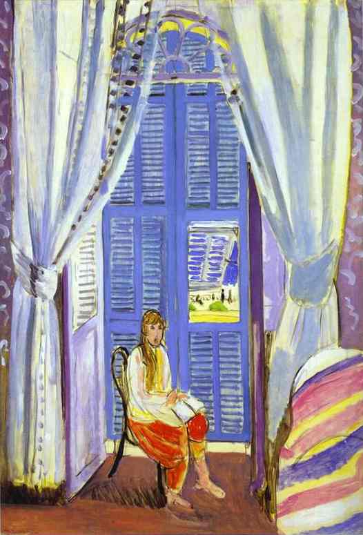 Wikoo.org - موسوعة الفنون الجميلة - اللوحة، العمل الفني Henri Matisse - The French Window at Nice