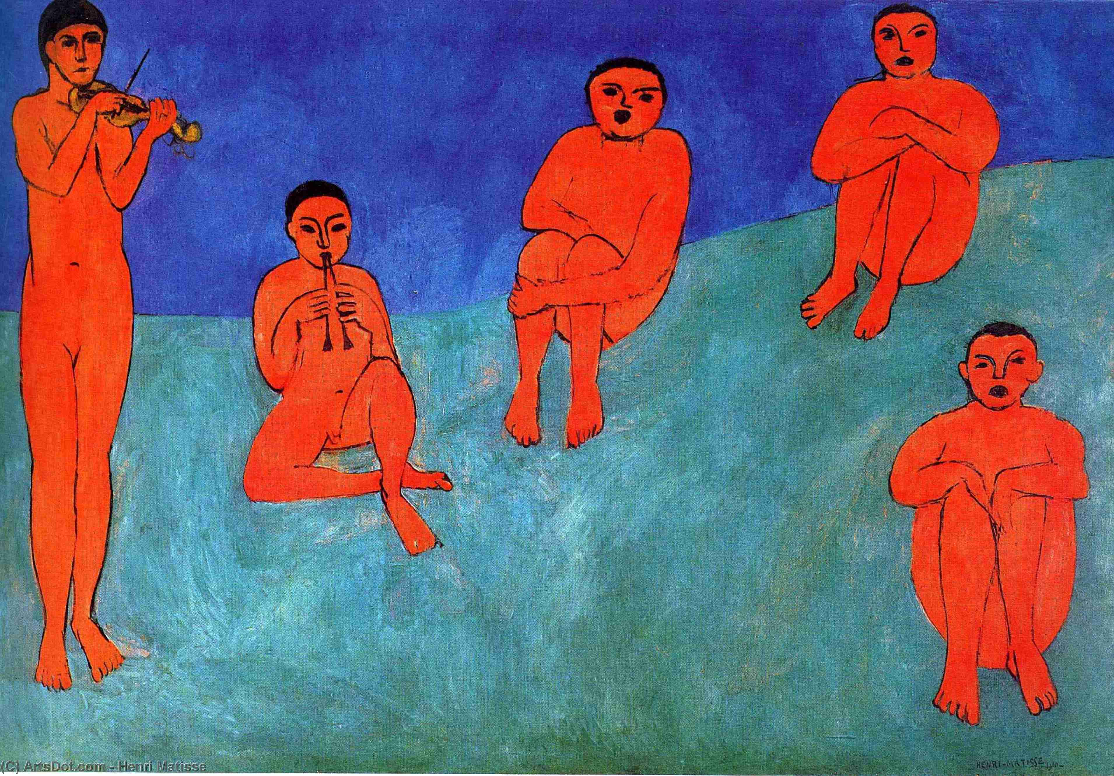 Wikoo.org - موسوعة الفنون الجميلة - اللوحة، العمل الفني Henri Matisse - Music