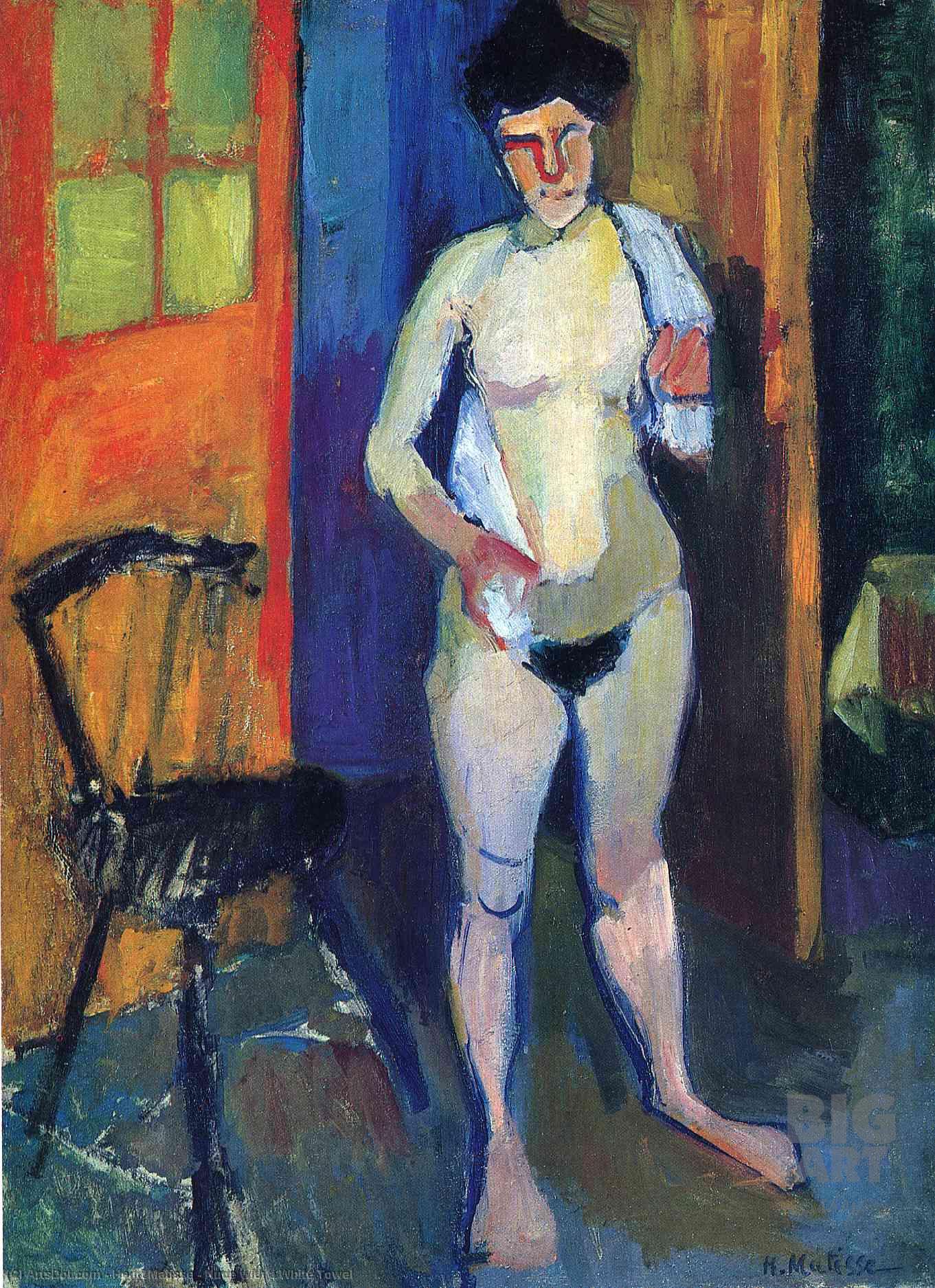 Wikoo.org - موسوعة الفنون الجميلة - اللوحة، العمل الفني Henri Matisse - Nude with a White Towel