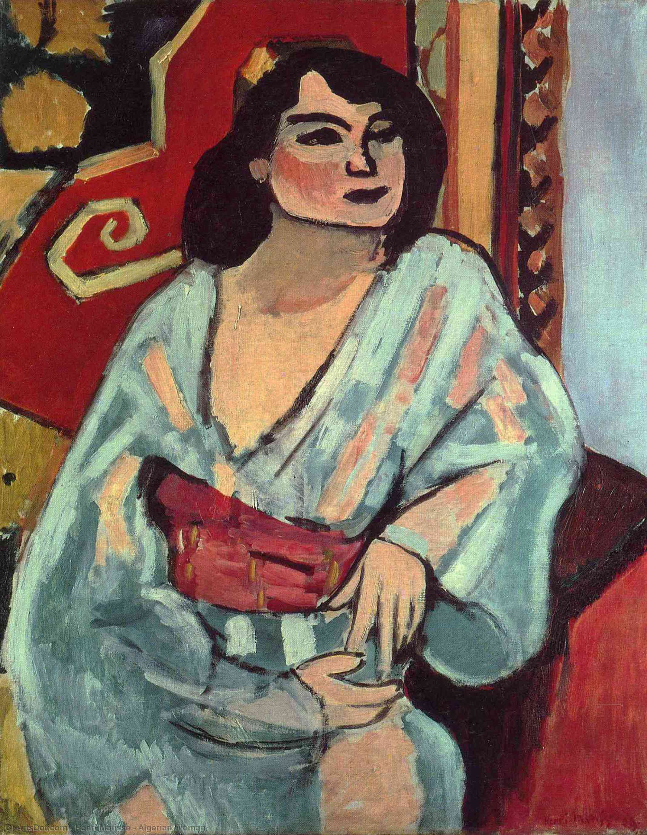 Wikioo.org - The Encyclopedia of Fine Arts - Painting, Artwork by Henri Matisse - Algerian Woman