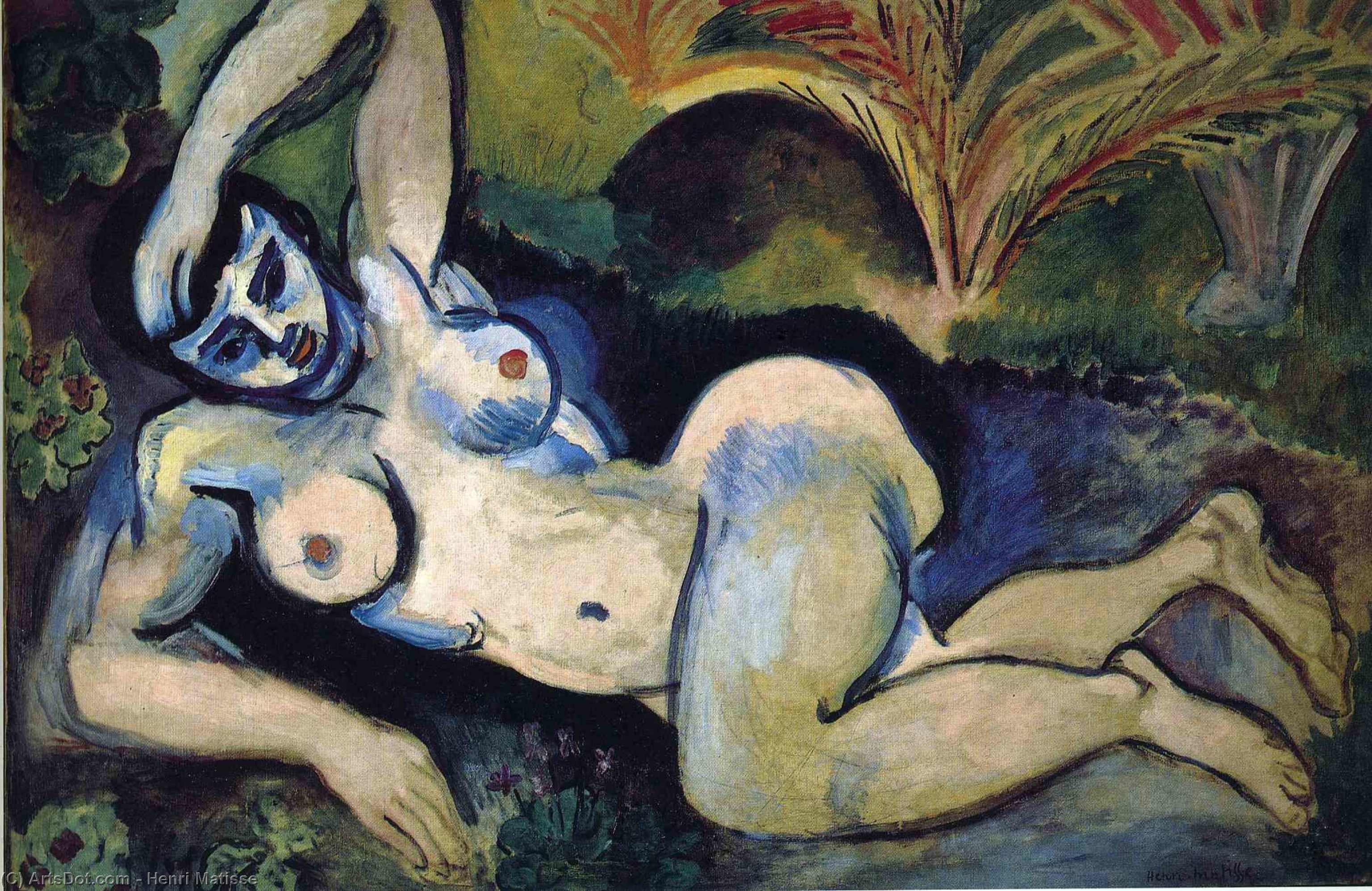 Wikioo.org – L'Enciclopedia delle Belle Arti - Pittura, Opere di Henri Matisse - il blu nudo ( souvenir di biskra )