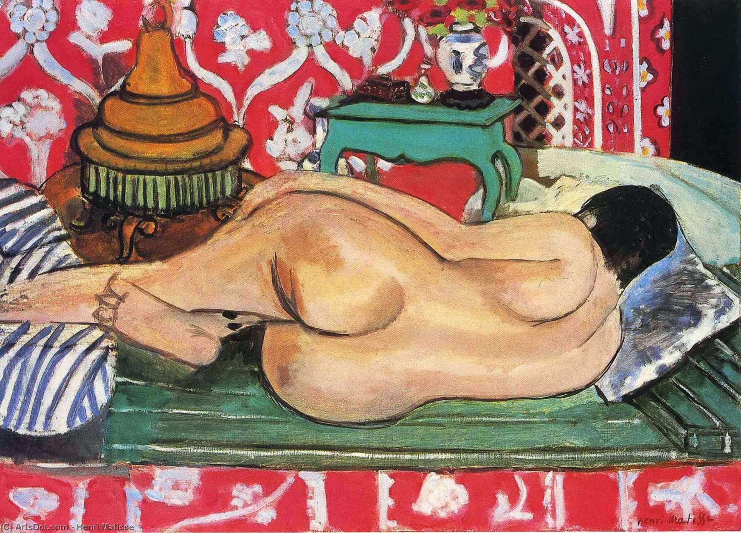 WikiOO.org - Енциклопедія образотворчого мистецтва - Живопис, Картини
 Henri Matisse - Reclining Nude, back