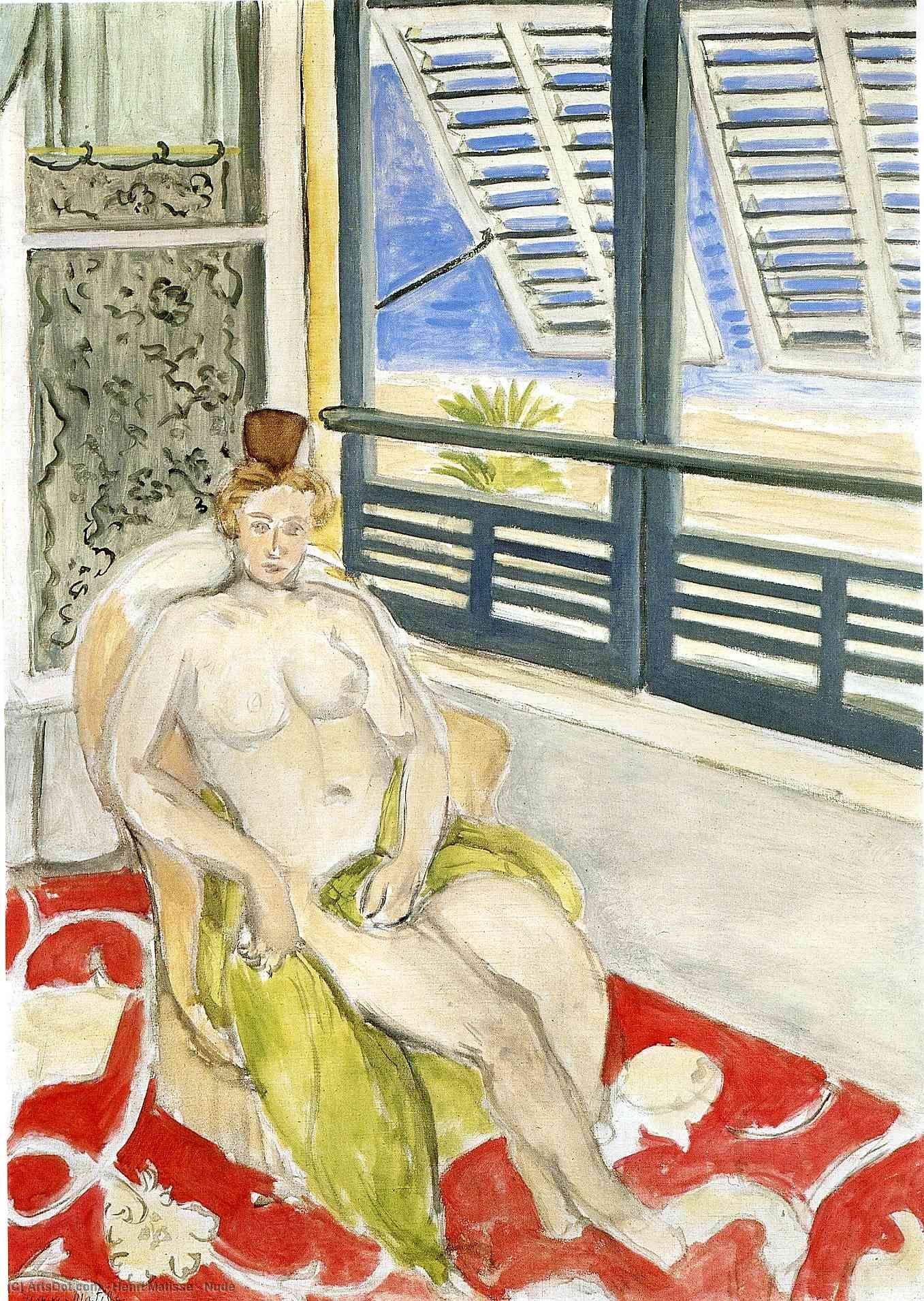 Wikoo.org - موسوعة الفنون الجميلة - اللوحة، العمل الفني Henri Matisse - Nude