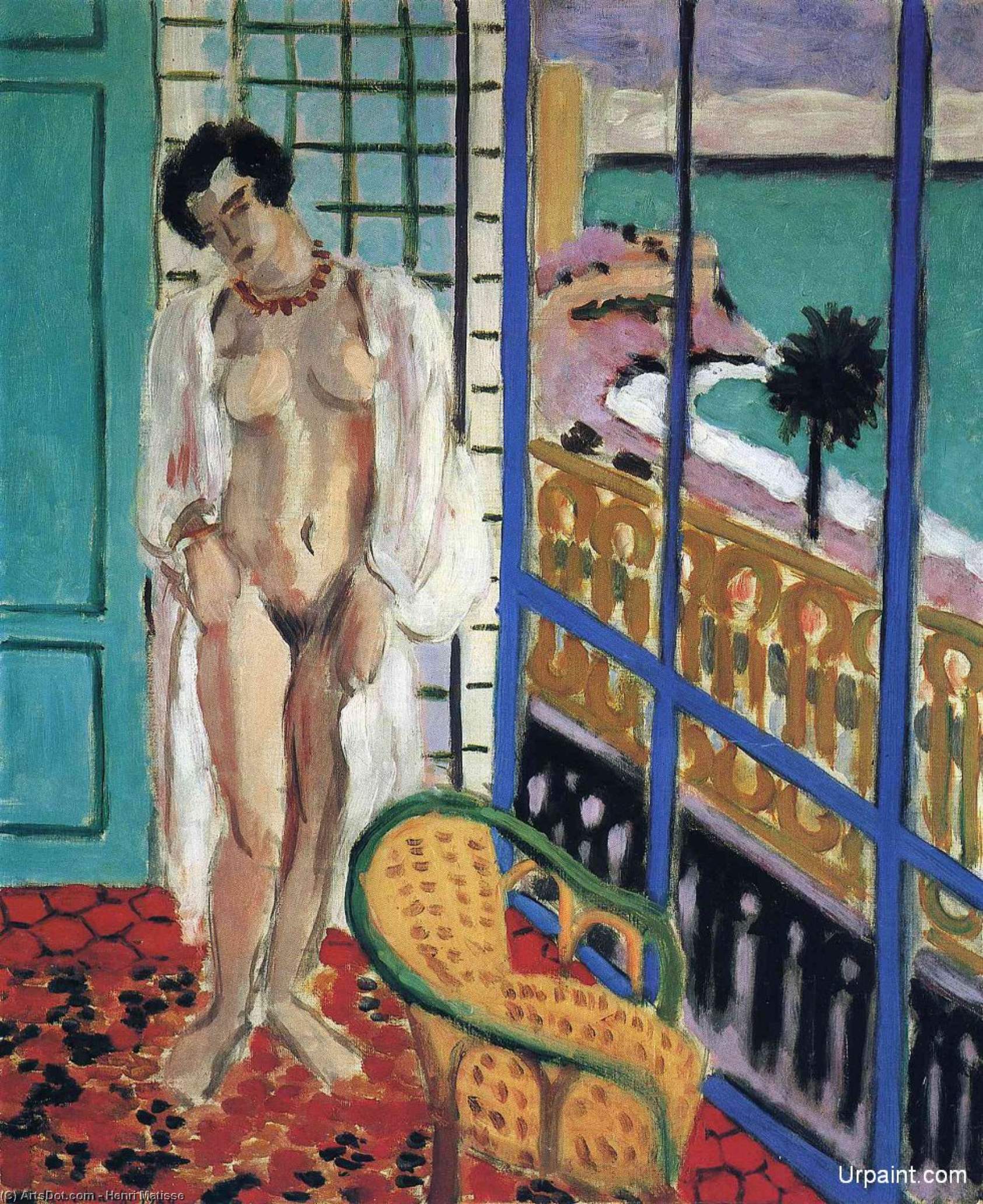 Wikoo.org - موسوعة الفنون الجميلة - اللوحة، العمل الفني Henri Matisse - Nude