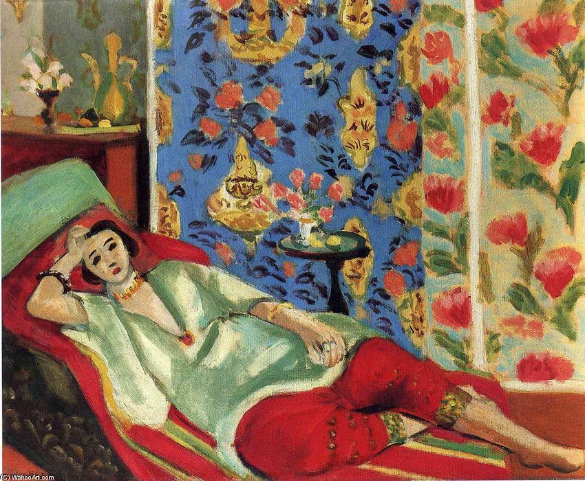 WikiOO.org - 백과 사전 - 회화, 삽화 Henri Matisse - Odalisque in red trousers