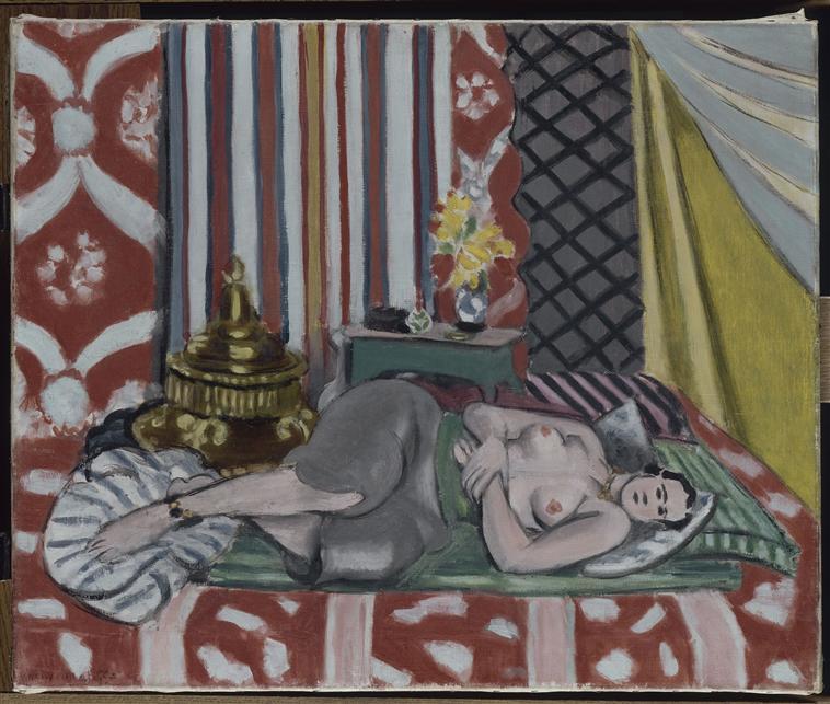 Wikioo.org - The Encyclopedia of Fine Arts - Painting, Artwork by Henri Matisse - Odalisque in grey culottes