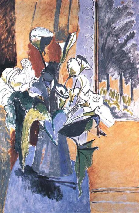 Wikioo.org - Die Enzyklopädie bildender Kunst - Malerei, Kunstwerk von Henri Matisse - Blumen auf der Fensterbank