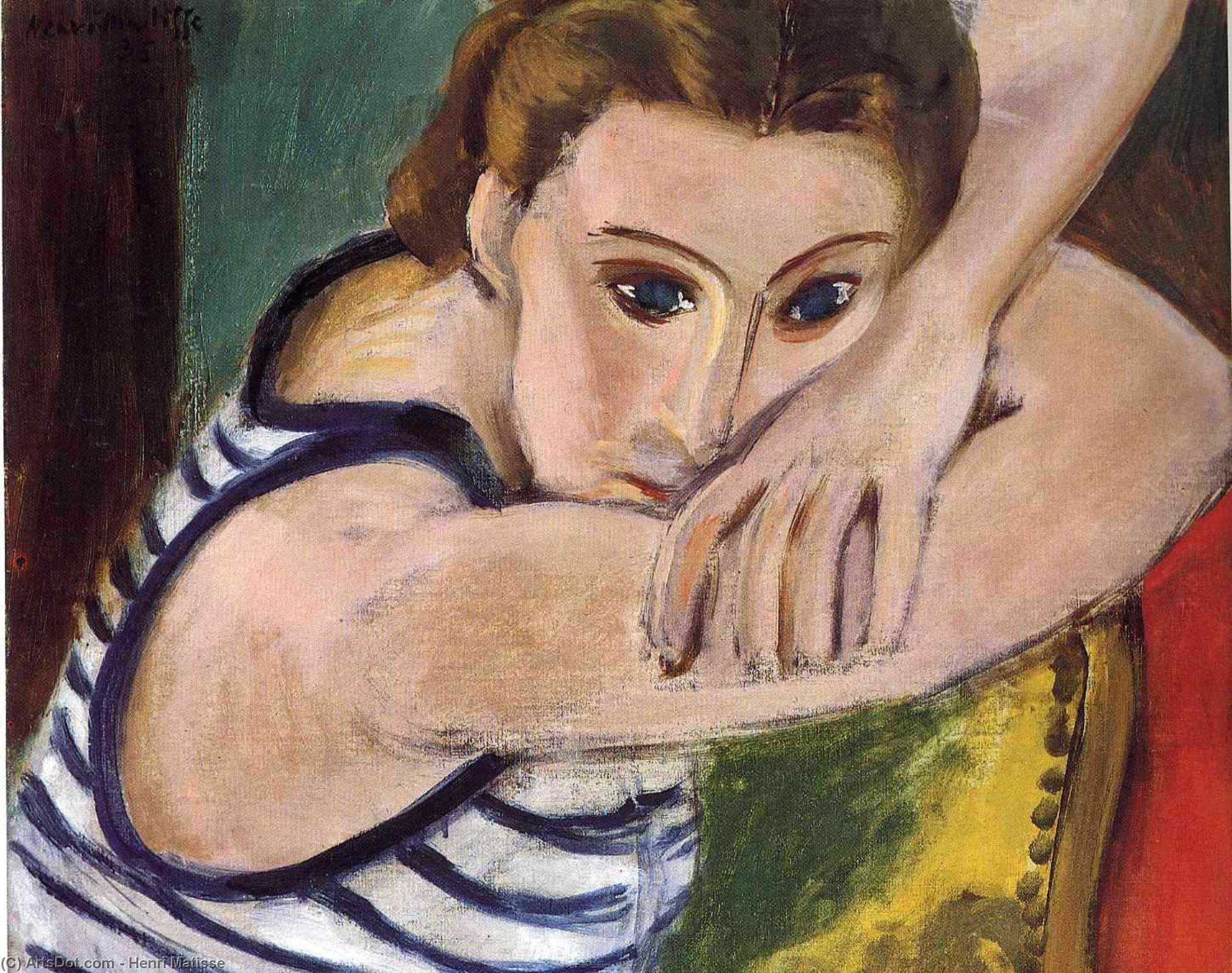 Wikoo.org - موسوعة الفنون الجميلة - اللوحة، العمل الفني Henri Matisse - Blue Eyes