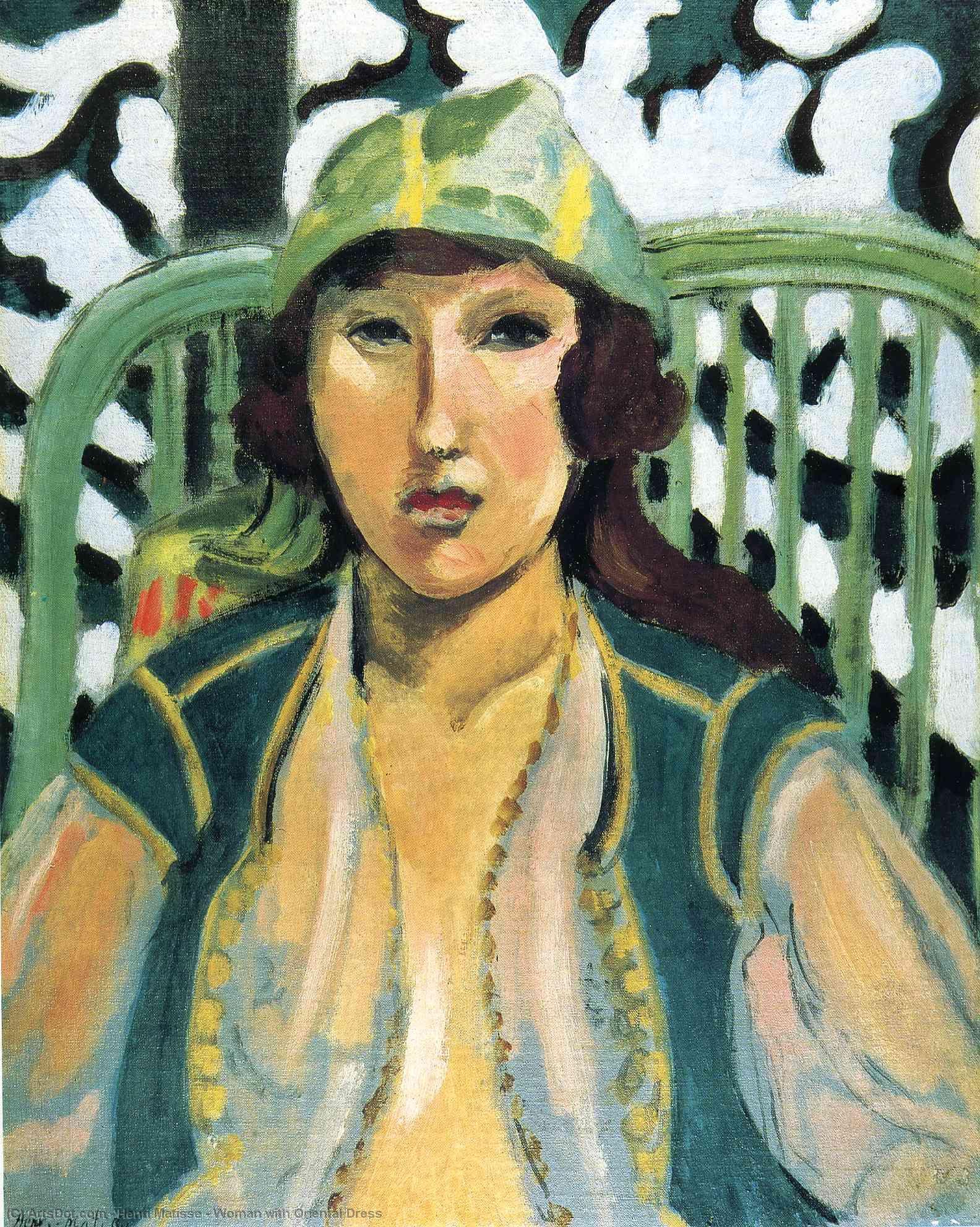 Wikioo.org - สารานุกรมวิจิตรศิลป์ - จิตรกรรม Henri Matisse - Woman with Oriental Dress
