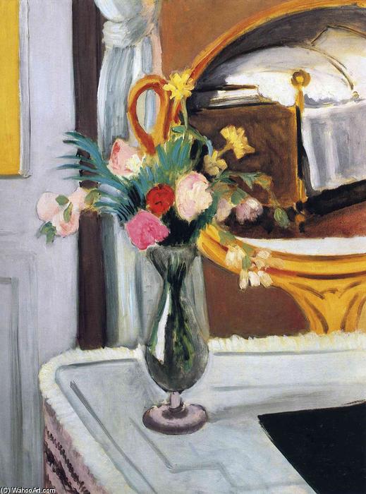 WikiOO.org – 美術百科全書 - 繪畫，作品 Henri Matisse - 床上 在  的  镜像