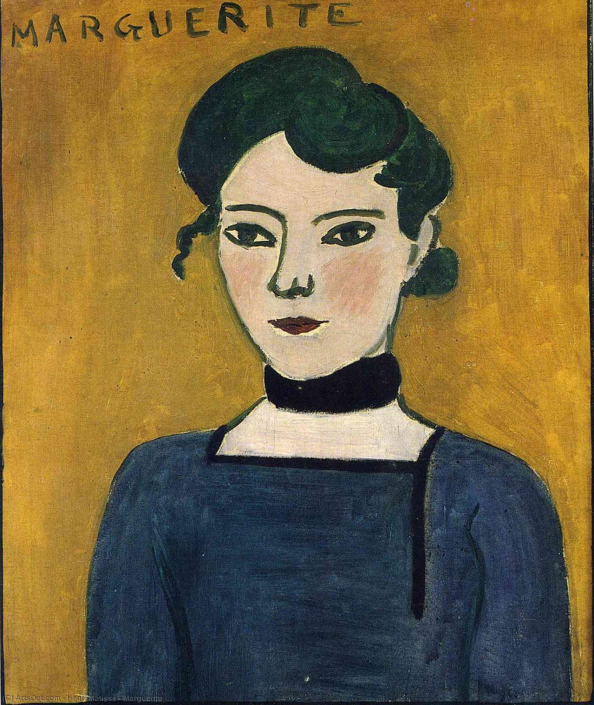 WikiOO.org - Enciklopedija dailės - Tapyba, meno kuriniai Henri Matisse - Marguerite