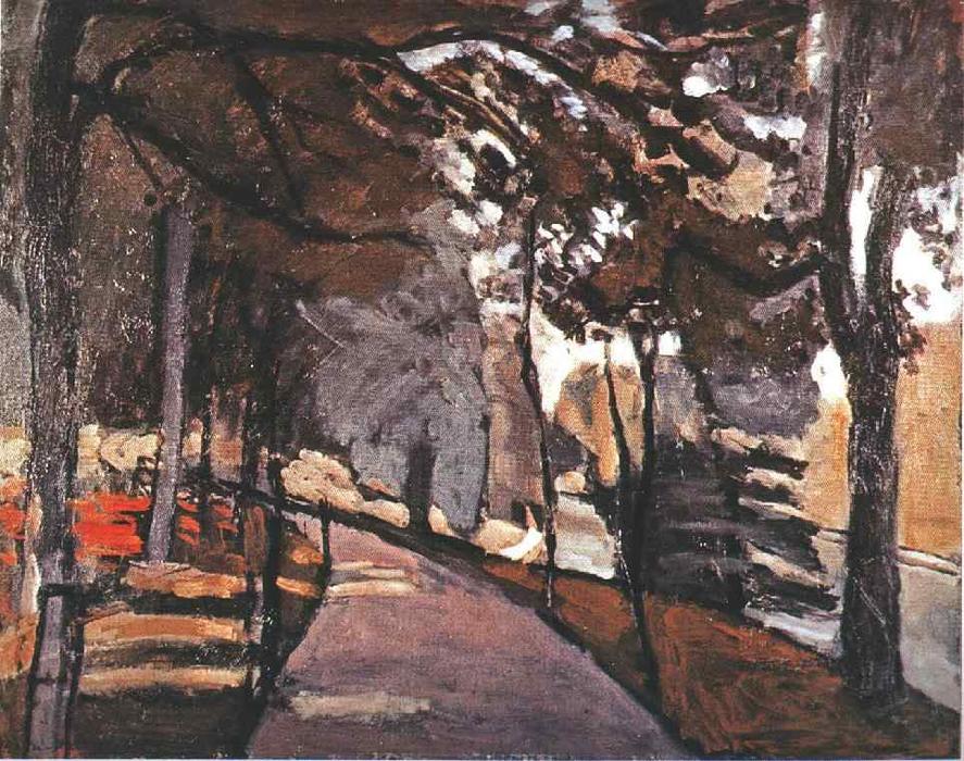 WikiOO.org - Encyclopedia of Fine Arts - Festés, Grafika Henri Matisse - The path in the Bois de Boulogne