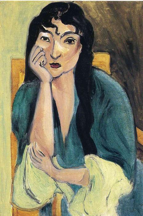 WikiOO.org - Encyclopedia of Fine Arts - Lukisan, Artwork Henri Matisse - Laurette in Green