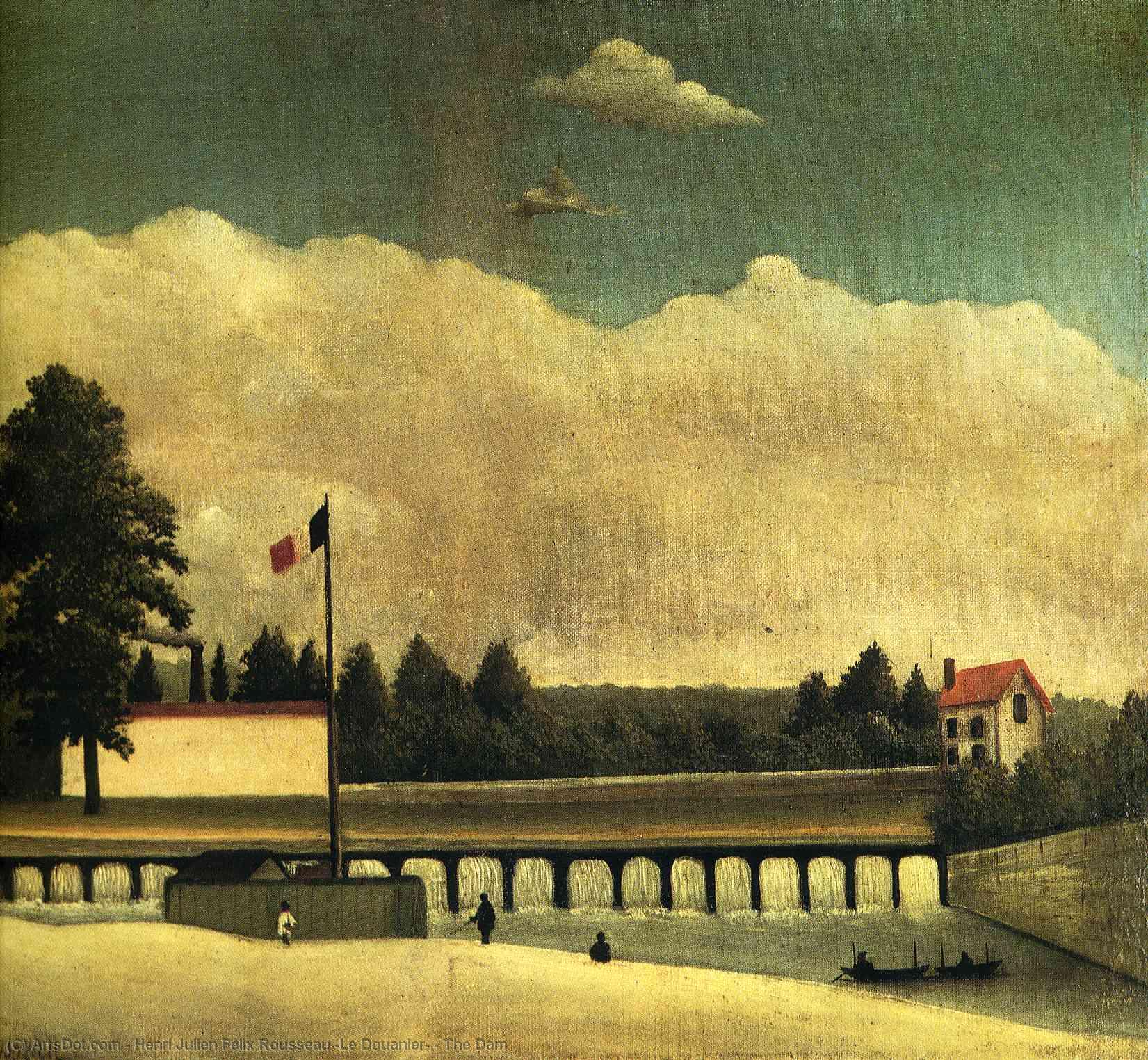 WikiOO.org - Encyclopedia of Fine Arts - Maalaus, taideteos Henri Julien Félix Rousseau (Le Douanier) - The Dam