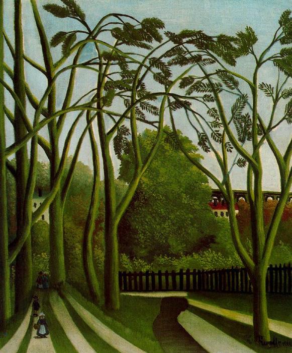 Wikioo.org - Bách khoa toàn thư về mỹ thuật - Vẽ tranh, Tác phẩm nghệ thuật Henri Julien Félix Rousseau (Le Douanier) - Landscape on the Banks of the Bievre at Becetre