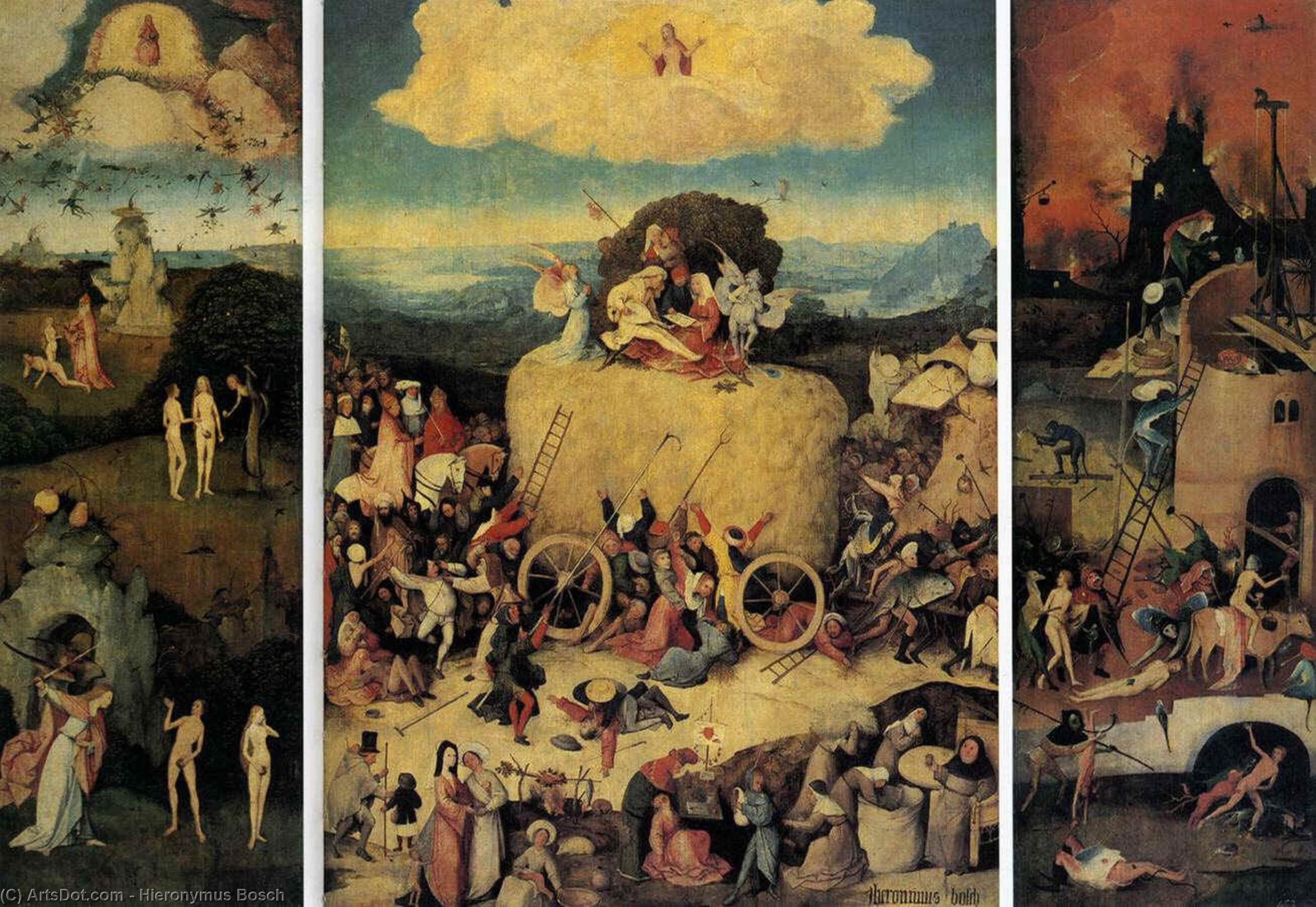 WikiOO.org - Encyclopedia of Fine Arts - Maleri, Artwork Hieronymus Bosch - Haywain