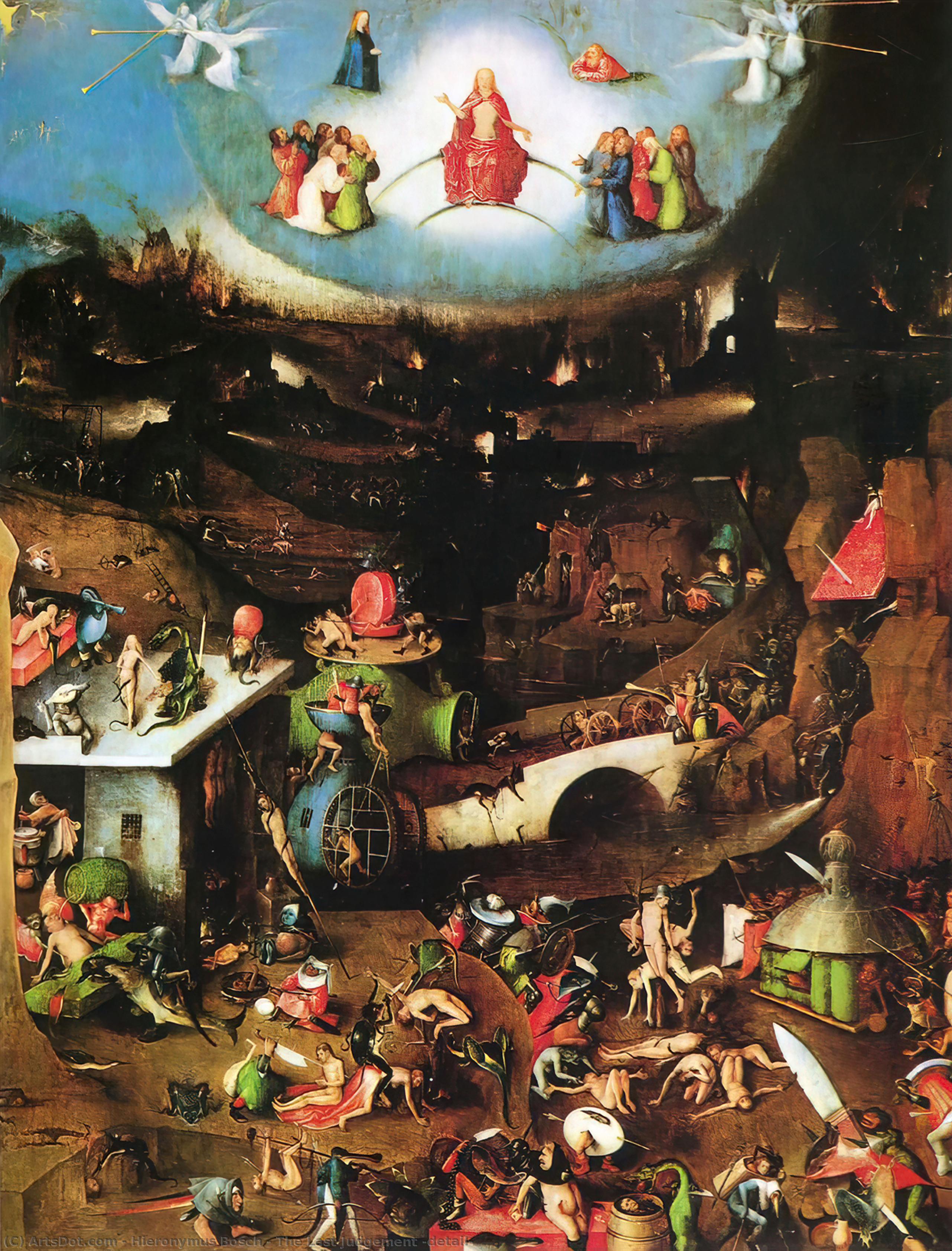 Wikoo.org - موسوعة الفنون الجميلة - اللوحة، العمل الفني Hieronymus Bosch - The Last Judgement (detail)