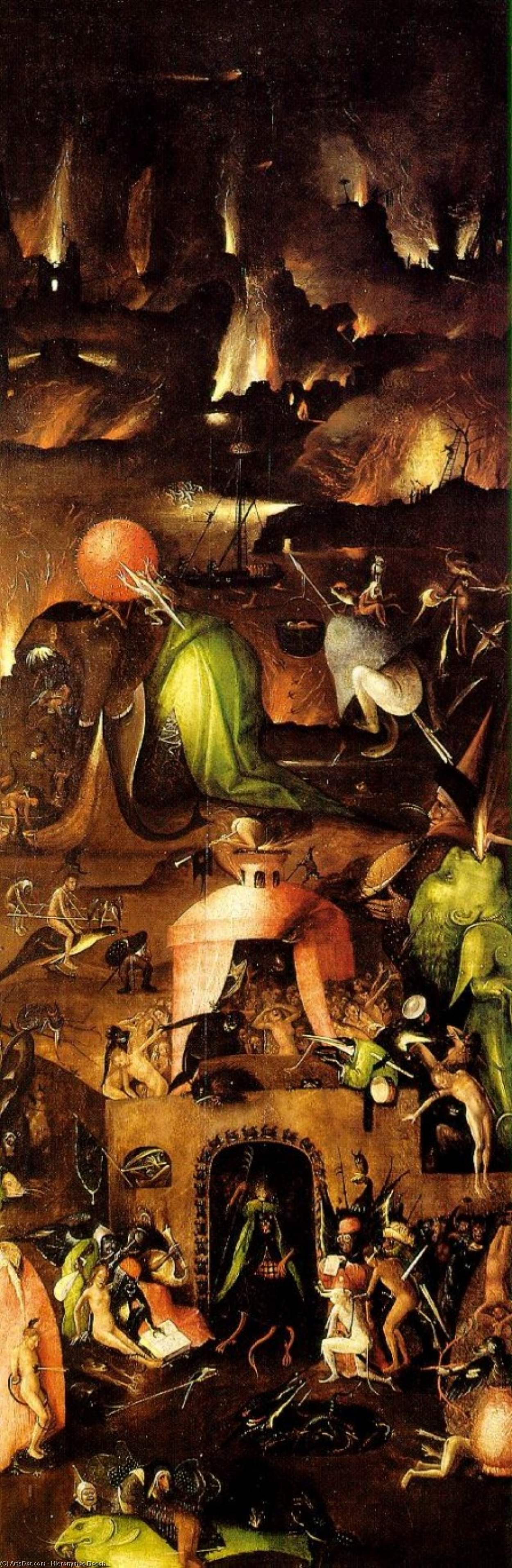 Wikoo.org - موسوعة الفنون الجميلة - اللوحة، العمل الفني Hieronymus Bosch - Last Judgment, right wing