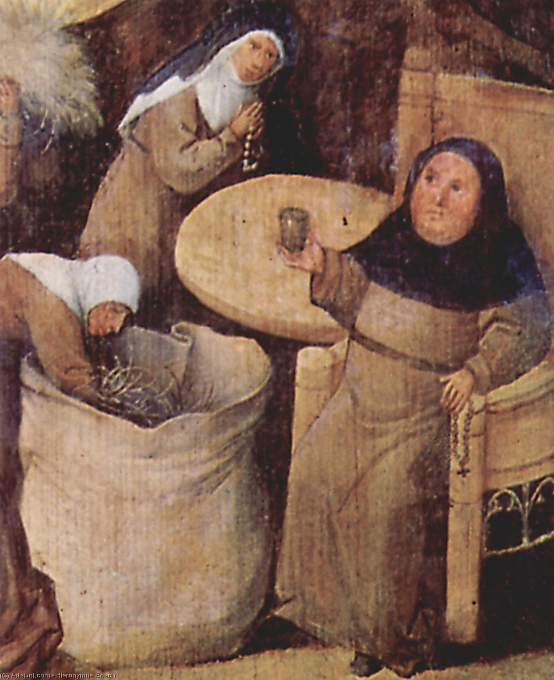 Wikioo.org - The Encyclopedia of Fine Arts - Painting, Artwork by Hieronymus Bosch - Haywain (detail)