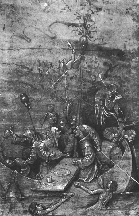 Wikioo.org - Encyklopedia Sztuk Pięknych - Malarstwo, Grafika Hieronymus Bosch - The Ship of Fools
