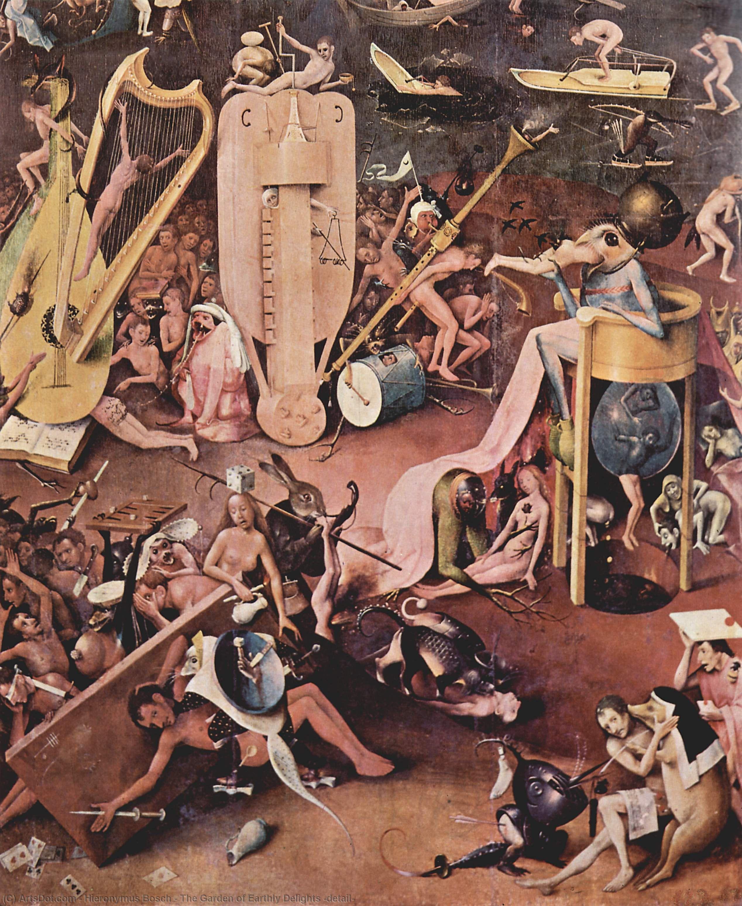 Wikioo.org - Bách khoa toàn thư về mỹ thuật - Vẽ tranh, Tác phẩm nghệ thuật Hieronymus Bosch - The Garden of Earthly Delights (detail)