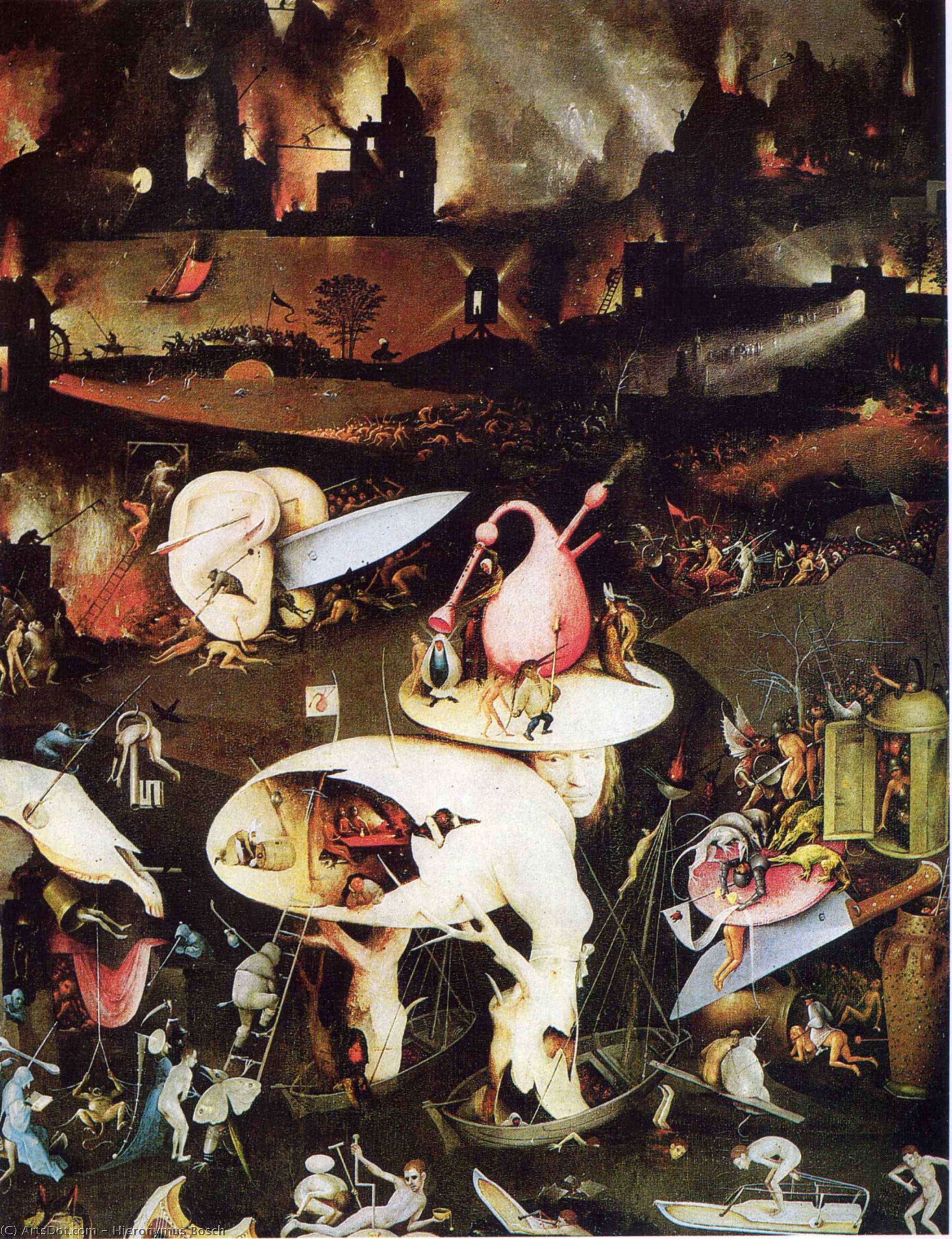 WikiOO.org - دایره المعارف هنرهای زیبا - نقاشی، آثار هنری Hieronymus Bosch - The Garden of Earthly Delights (detail)