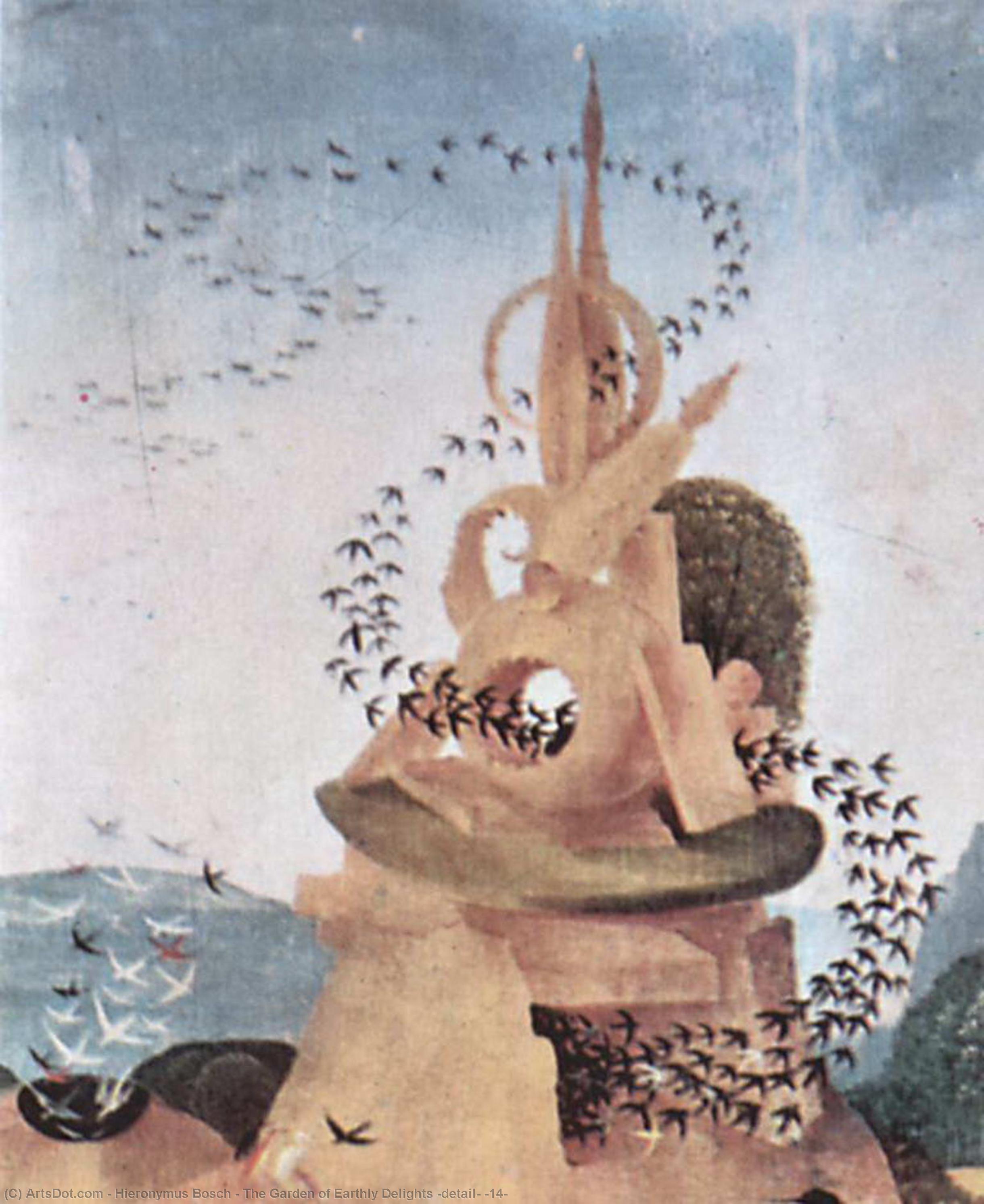 WikiOO.org - 百科事典 - 絵画、アートワーク Hieronymus Bosch - 庭 of Earthly 楽しみ ( 細部 ) ( 14 )