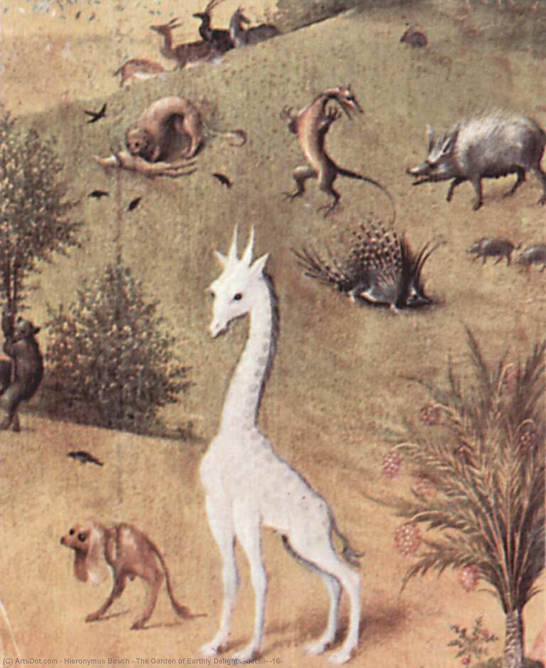 Wikioo.org - The Encyclopedia of Fine Arts - Painting, Artwork by Hieronymus Bosch - The Garden of Earthly Delights (detail) (16)