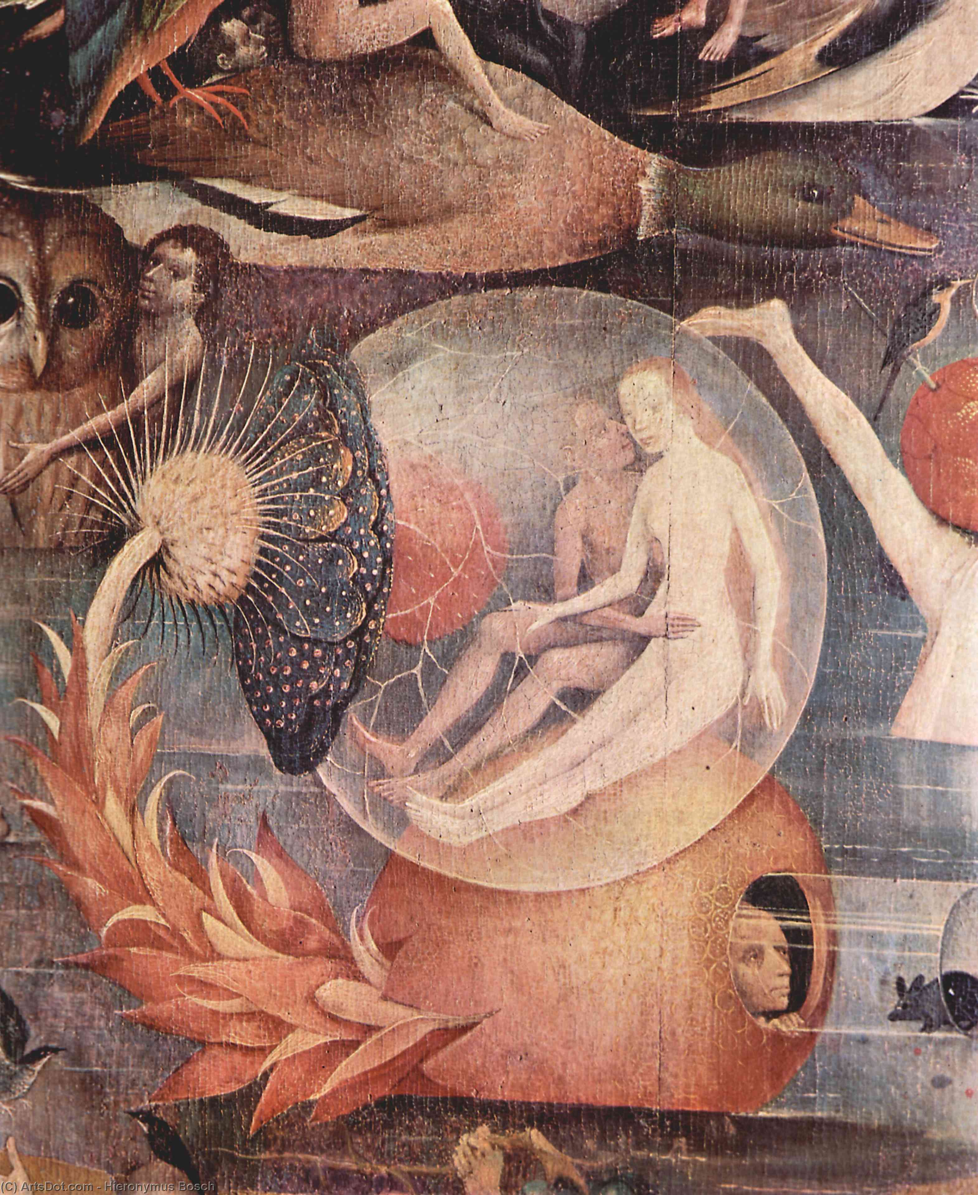 Wikoo.org - موسوعة الفنون الجميلة - اللوحة، العمل الفني Hieronymus Bosch - The Garden of Earthly Delights (detail) (29)
