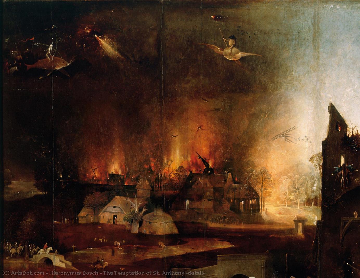 Wikioo.org – L'Enciclopedia delle Belle Arti - Pittura, Opere di Hieronymus Bosch - Il Temptation of Cattedrale di st .  Anthony ( particolare )