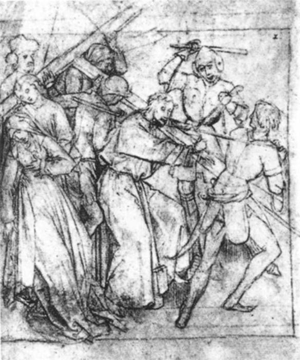 Wikioo.org - สารานุกรมวิจิตรศิลป์ - จิตรกรรม Hieronymus Bosch - Christ Carrying the Cross