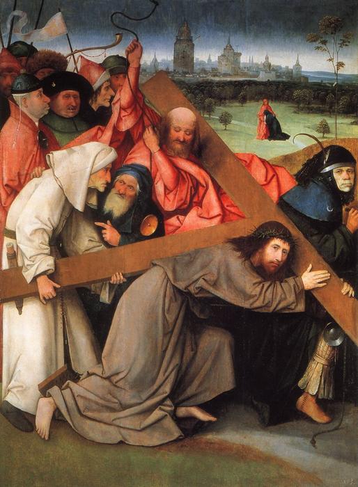 WikiOO.org - 百科事典 - 絵画、アートワーク Hieronymus Bosch - 十字架を担うキリスト