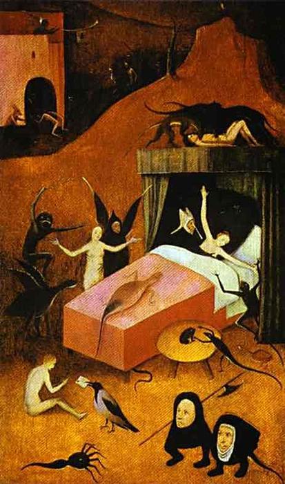 Wikioo.org - The Encyclopedia of Fine Arts - Painting, Artwork by Hieronymus Bosch - Death of whore