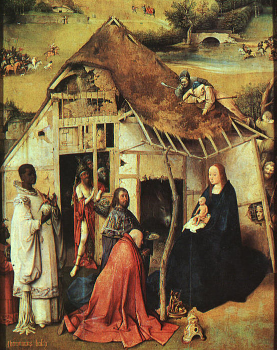 WikiOO.org - 百科事典 - 絵画、アートワーク Hieronymus Bosch - ザー 崇拝 の マギ (詳細