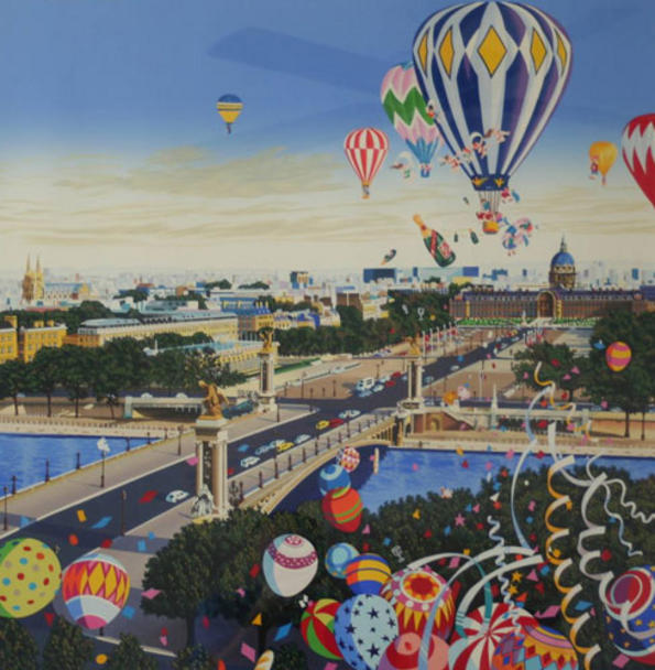 Wikioo.org - The Encyclopedia of Fine Arts - Painting, Artwork by Hiro Yamagata - Balloon Race
