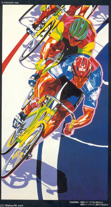 Wikioo.org - The Encyclopedia of Fine Arts - Painting, Artwork by Hiro Yamagata - Cycling