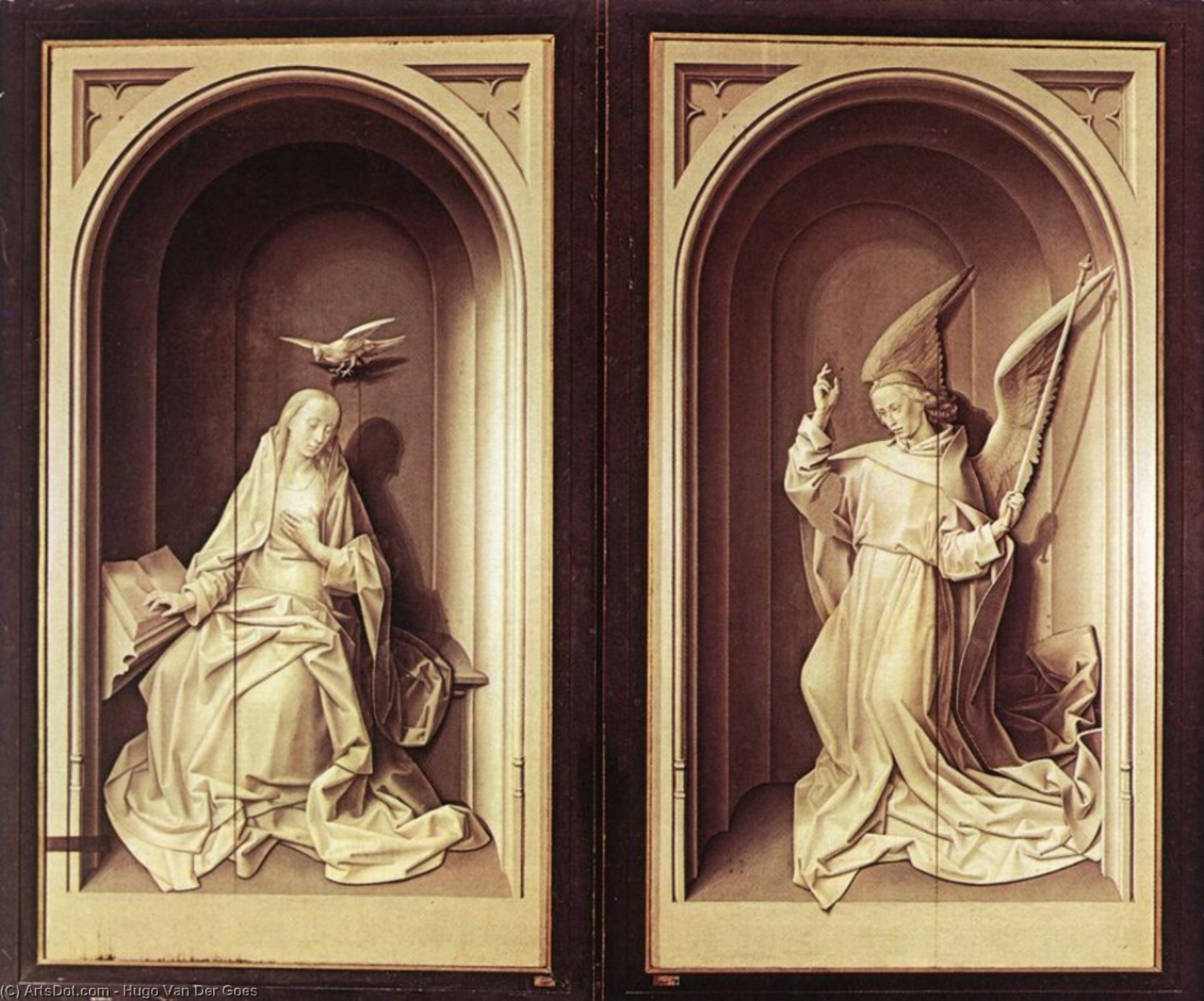 Wikioo.org - The Encyclopedia of Fine Arts - Painting, Artwork by Hugo Van Der Goes - The Portinari Triptych (Close)