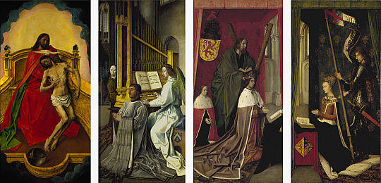 Wikioo.org – La Enciclopedia de las Bellas Artes - Pintura, Obras de arte de Hugo Van Der Goes - Los paneles Trinidad Altar