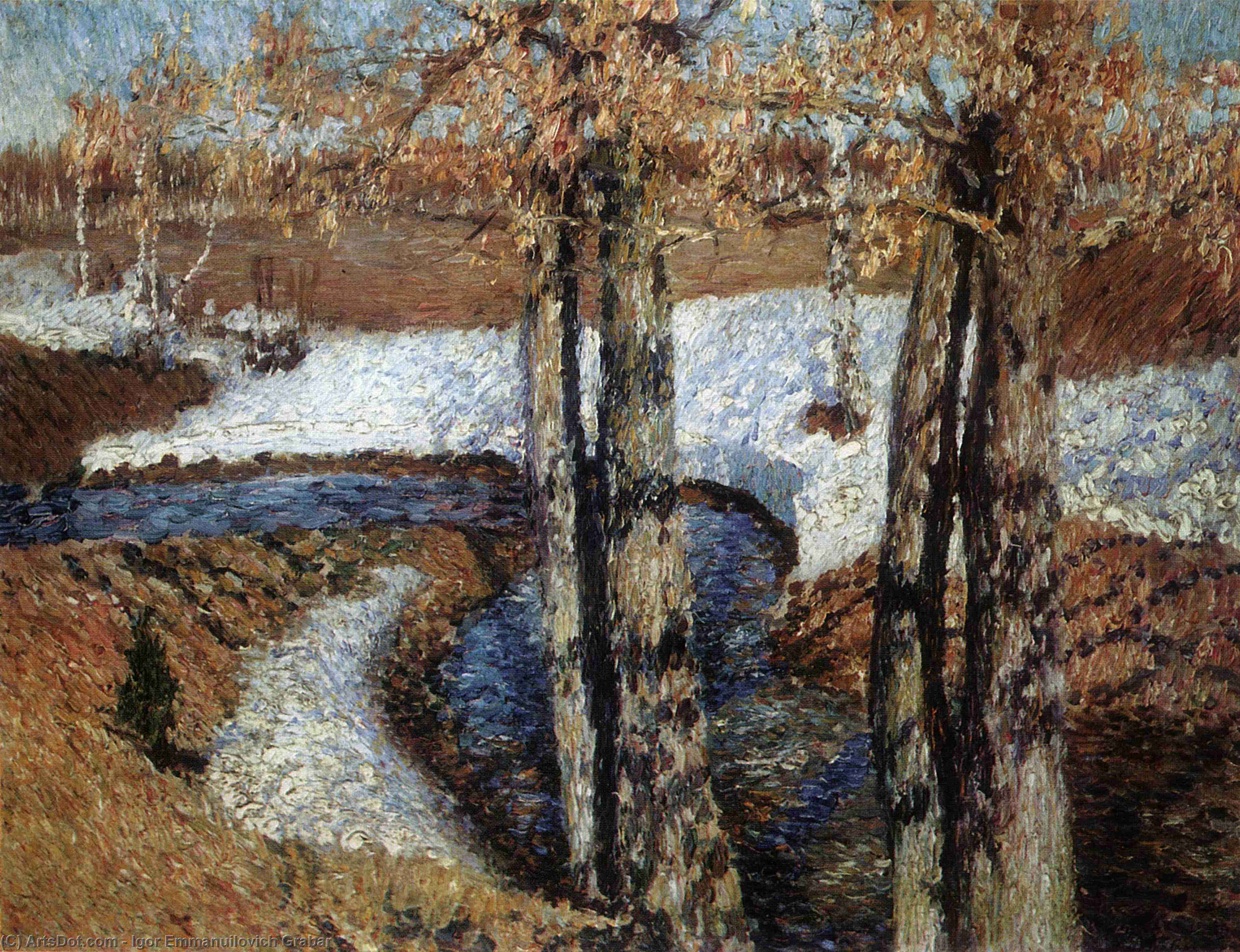 Wikioo.org - The Encyclopedia of Fine Arts - Painting, Artwork by Igor Emmanuilovich Grabar - Spring Flow