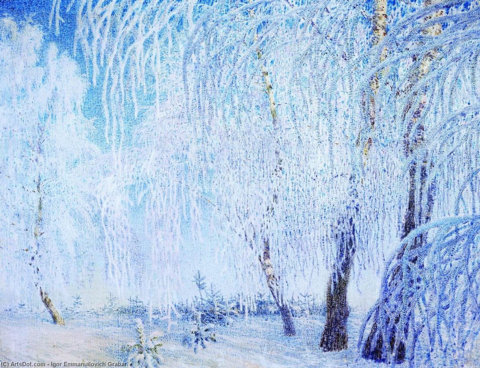 Wikioo.org - The Encyclopedia of Fine Arts - Painting, Artwork by Igor Emmanuilovich Grabar - The Frost