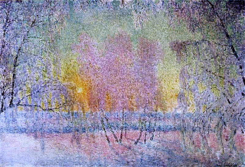 Wikioo.org - The Encyclopedia of Fine Arts - Painting, Artwork by Igor Emmanuilovich Grabar - The Frost and the Sunrise