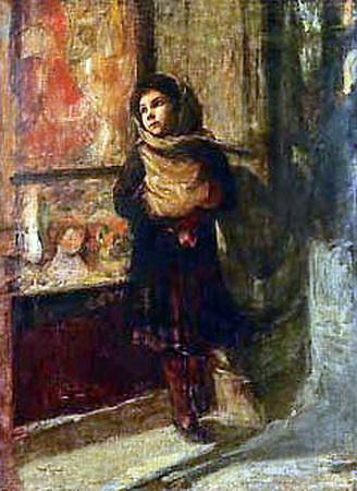 Wikioo.org - The Encyclopedia of Fine Arts - Painting, Artwork by Igor Emmanuilovich Grabar - Girl in Puppy Store