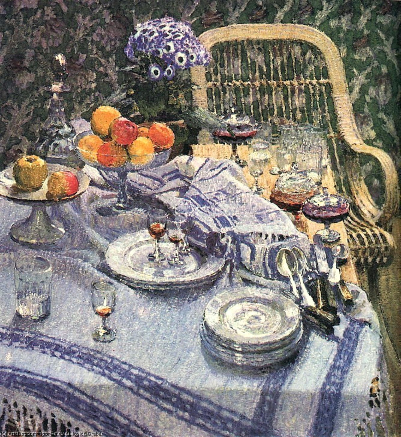 Wikioo.org - Bách khoa toàn thư về mỹ thuật - Vẽ tranh, Tác phẩm nghệ thuật Igor Emmanuilovich Grabar - Table with Leftovers