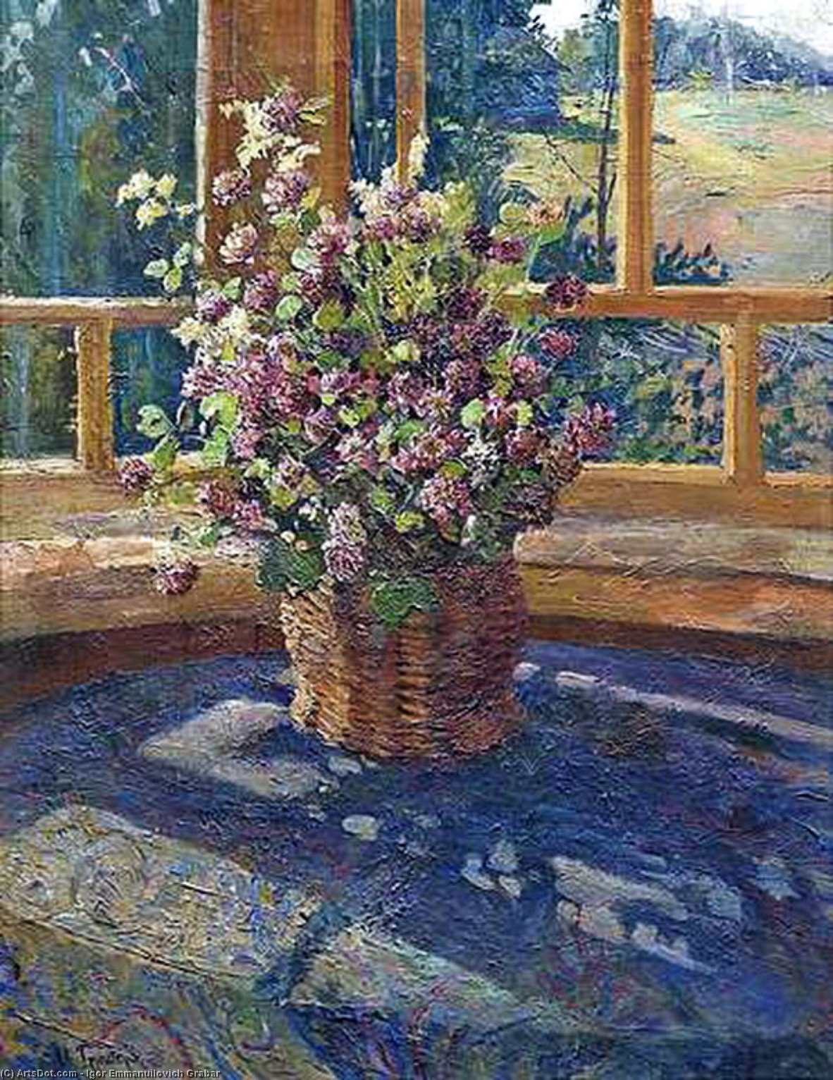 Wikioo.org - The Encyclopedia of Fine Arts - Painting, Artwork by Igor Emmanuilovich Grabar - Bouquet of clover on the window