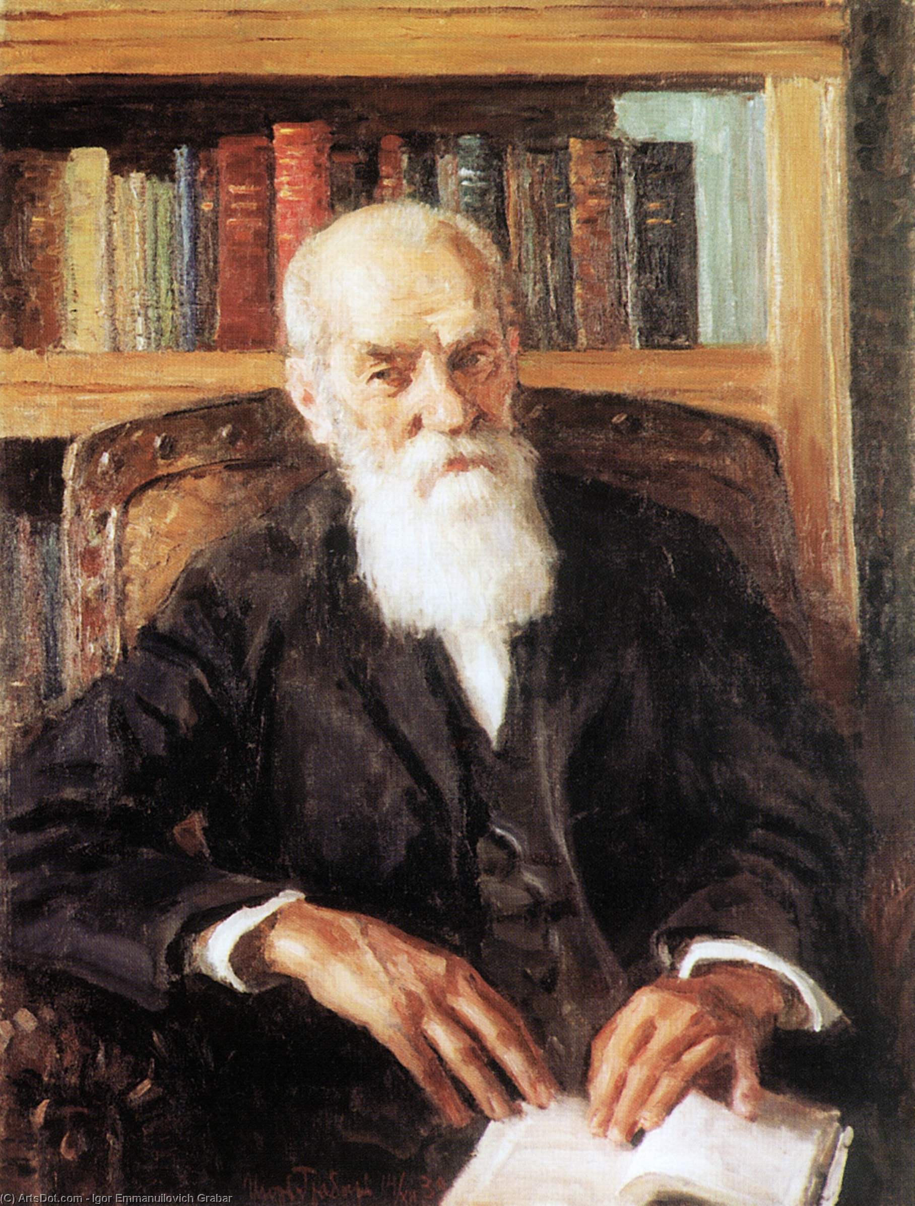 Wikioo.org - The Encyclopedia of Fine Arts - Painting, Artwork by Igor Emmanuilovich Grabar - Portrait of the Academician Alexei Nikolaevish Bach