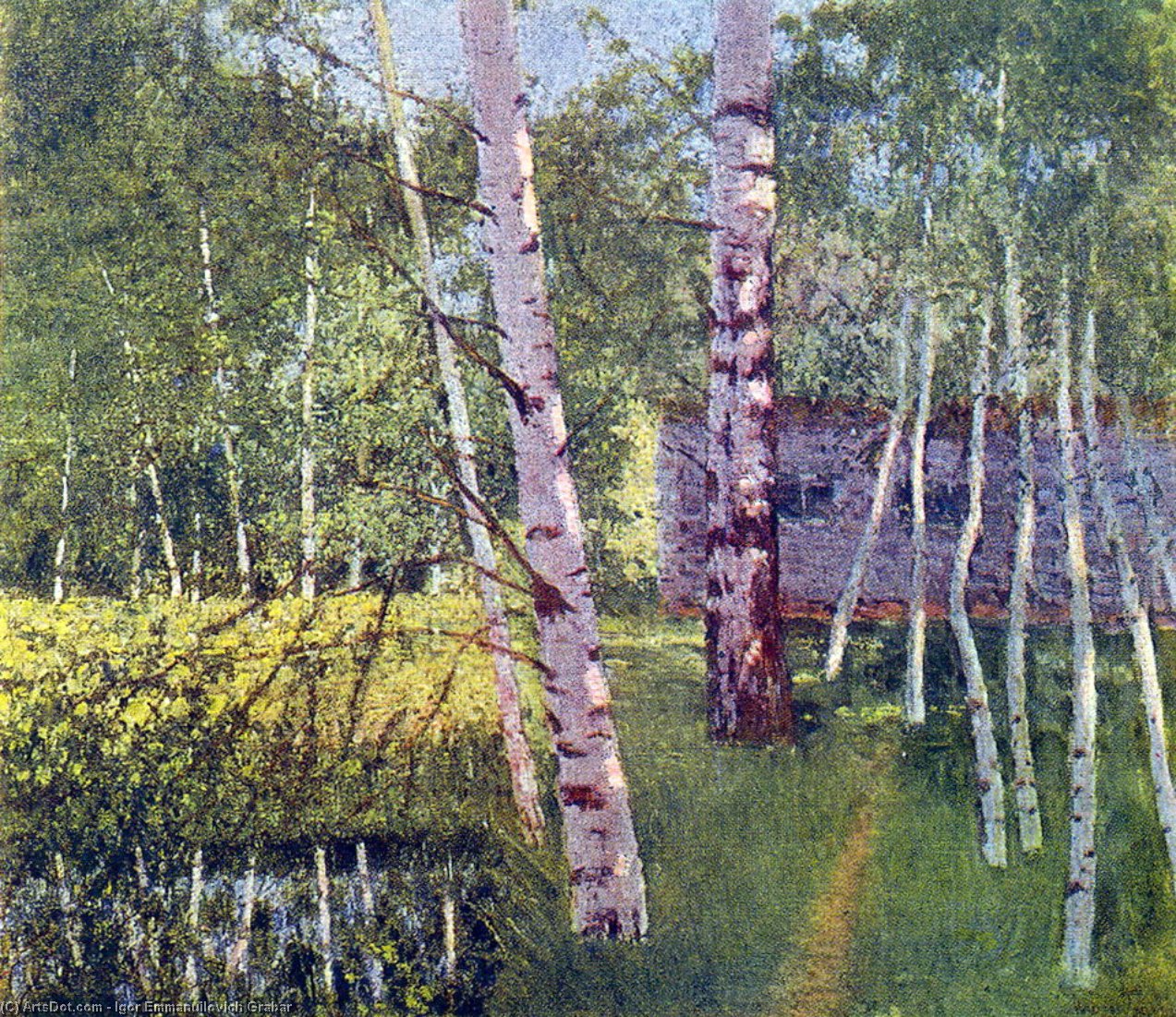 Wikioo.org - The Encyclopedia of Fine Arts - Painting, Artwork by Igor Emmanuilovich Grabar - Birches in Summer