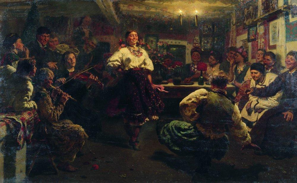 Wikioo.org - The Encyclopedia of Fine Arts - Painting, Artwork by Ilya Yefimovich Repin - Evening party